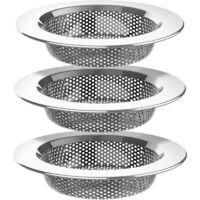 OEM Juego De 3 Coladores De Fregadero De Acero Inoxidable, Aptos Para Lavavajillas, Con Un Borde Ancho De 11,2 Cm De Di&aacute;metro - Crezuo