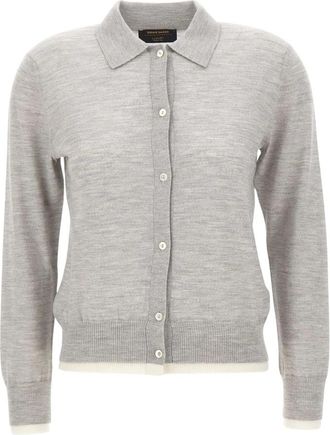 Gran Sasso Merino Wolle Polo - Dames - Vesten - Grijs - XS - Wol - Truien & Vesten