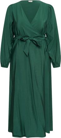 Kaffe Curve KCruby Vestido Cruzado - Dresses - Mujer - Verde - 6XL