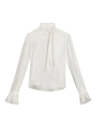 Isabel Marant Raphaella ruffled-cuff blouse - women - Silk/Viscose - 40 - White