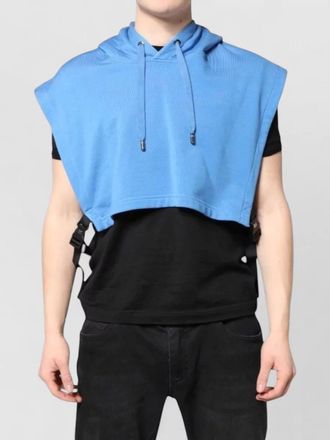 Dolce & Gabbana cotton sleeveless cropped hooded jacket