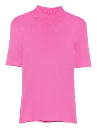 Oscar De La Renta Top met col - Roze