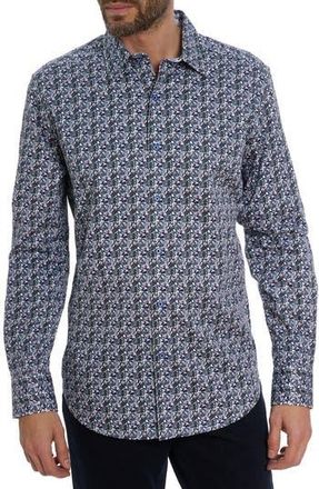 Robert Graham Nasoni Button-Up Shirt in Blue Multi at Nordstrom Rack, Size Small