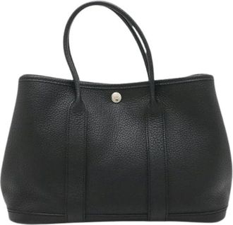 Herm&egrave;s Pre-owned Garden Party TPM Tote Bag Black - Dames - Vintage Shopper - Zwart - ONE Size - Leer - Vintage
