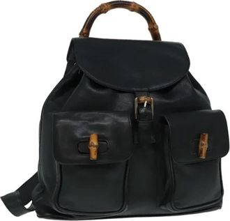Gucci Pre-owned Leather backpacks - Dames - Vintage Rugzakken - Zwart - ONE Size - Vintage