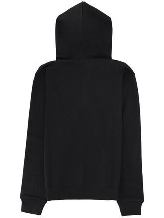 Versace Jeans Couture Logo Cotton Hooded Sweatshirt - Black