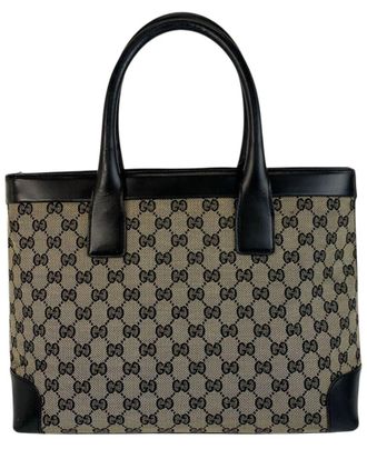 Gucci Black Gg Tote Bag (Authentic Pre-Loved)