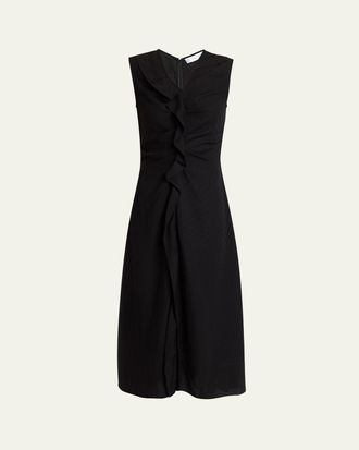Proenza Schouler Jaya Sleeveless Ruffle Midi Dress