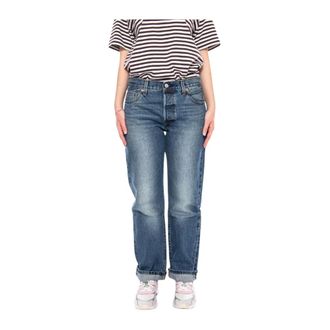 Levi's Jeans, Dames, Blauw, W28 L30, Denim, 501 90s Work Yourself Selvedge