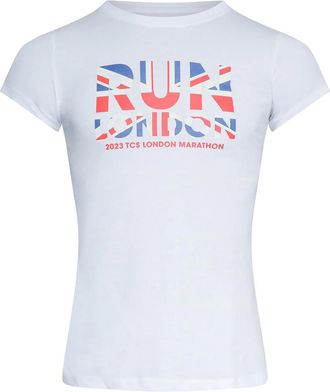 New Balance Hardloop-T-shirt voor dames - London Edition (Wit)