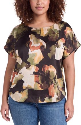 Anne Klein Plus Bateau Neck Top