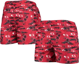 Foco Mens FOCO Scarlet Nebraska Huskers Island Palm Swim Trunks at Nordstrom, Size Medium