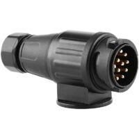 OEM Adecuado Para Enchufe De Alimentaci&oacute;n De Remolque De Pl&aacute;stico De 12 V Y 13 Pines, Adaptador De Conector De Cableado De 13 Pines, Color Negro