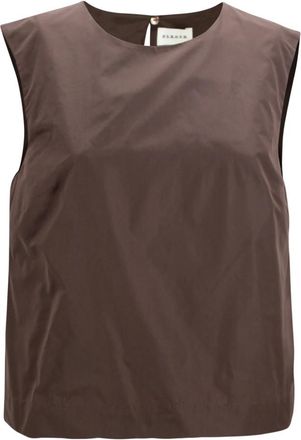 P.A.R.O.S.H. Sleeveless Tops, female, Brown, M, Sleeveless Tops