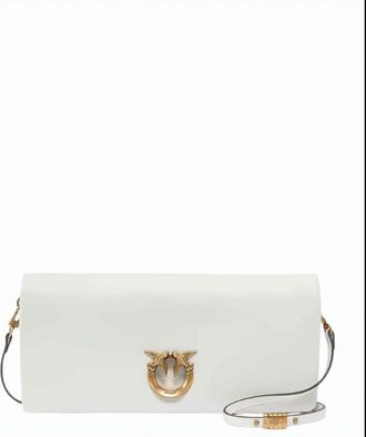 Pinko Love Bag Click Soft Leather Clutch