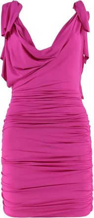 The Attico Kleedjes, Dames, Roze, S, Gegroepeerde Jersey Jurk