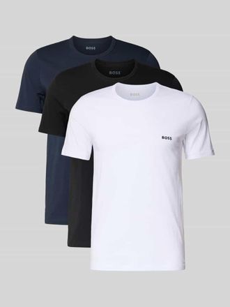 HUGO BOSS Regular Fit T-Shirt aus reiner Baumwolle Modell CLASSIC im 3er-Pack in Dunkelblau, Gr&ouml;&szlig;e XL