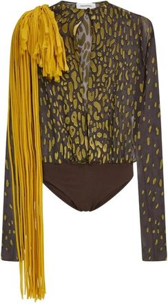 Ferragamo Body met bloemen sjerp detail - Dames - Bodies - Veelkleurig - S - Tops
