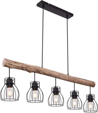 Globo Lighting Lámpara colgante - Mina - natural negro - madera metal - - Globo