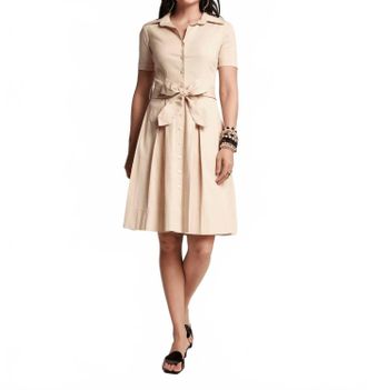 Frances Valentine Bella Shirt Dress In Khaki