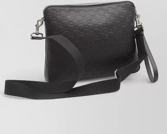 Gucci gg emblem medium leather shoulder bag