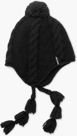 Turtle Fur Ingrid Earflap Pom Beanie in Black at Nordstrom