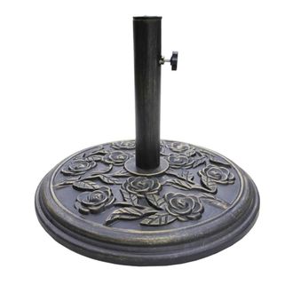 Silver & Stone Milano Cast Iron Effect 8KG Parasol Base | TJ Hughes Black