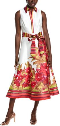 Badgley Mischka Boarder Floral Cocktail Dress