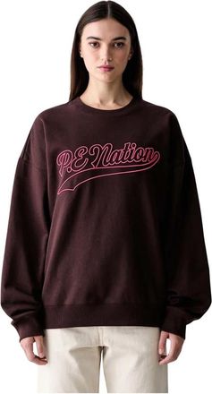 P.E Nation Formation 2 Sweat - Dames - Sweatshirts - Bruin - L - Katoen - Hoodies & sweatvesten