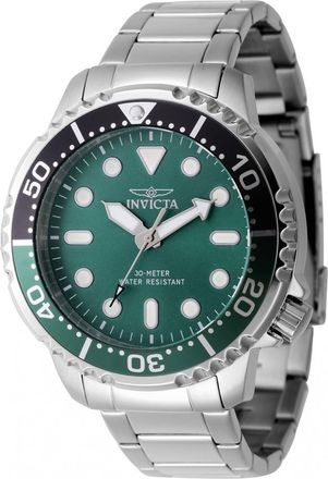 Invicta Pro Diver Quartz Green Dial Sprite Bezel Mens Watch 47220