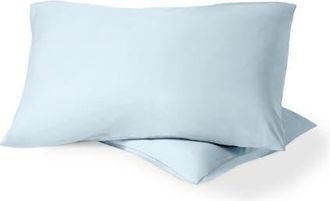 Bare Home 100% Organic Cotton Percale Cooling Pillowcase Set in Winter Blue at Nordstrom, Size King