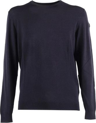 Roberto Ricci Design Round-neck Knitwear, male, Blue, Size: 2XL Maxell Round Knit