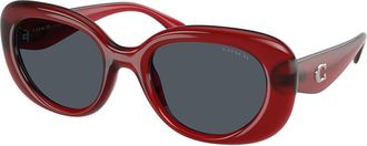Coach HC8391U CR609 586287 Womens Sunglasses Red Size 53