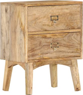 vidaXL Mesita De Noche De Madera Maciza De Mango 40x35x55 Cm Vidaxl