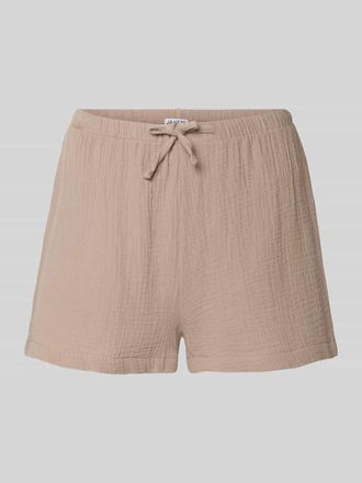 Jake*s Casual Straight Fit Pyjama-Shorts mit Strukturmuster in Taupe, Gr&ouml;&szlig;e 34