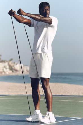 Alo | Chill Short in White Heather, Size: Medium
