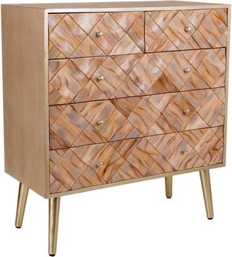 Wanderlust Deco Cómoda de madera marrón 72,5x35x79