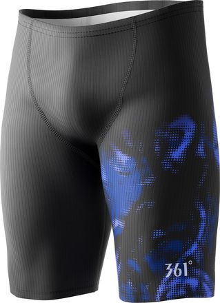 361&deg; Swim Jammers for Men, Pro Racing Training Swimsuit, Chlorine Resistant Endurance, Black A, XL