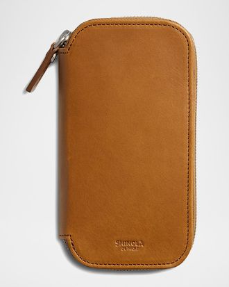 Shinola Men & apos;s Vachetta Leather Travel Watch Case