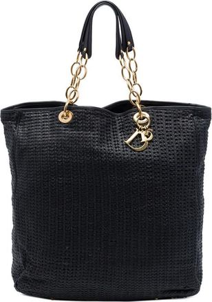 Dior Pre-owned Dior Large Woven Lambskin Lady Soft Shopping Tote Ladies 4R8AISQAGR4270HY