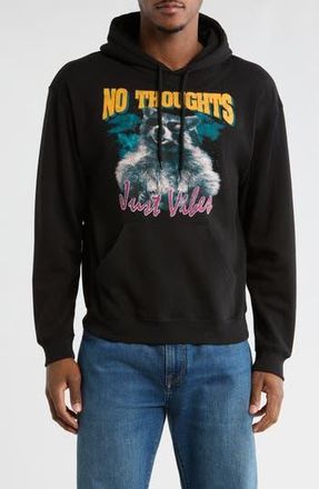 Goodie Two Sleeves No Thoughts Just Vibes Graphic Hoodie in Black at Nordstrom Rack, Size Xx-Large