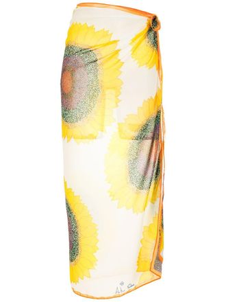Amir Slama printed beach skirt - Yellow