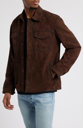 Frye Classic Suede Shacket in Dark Brown at Nordstrom Rack, Size Xx-Large