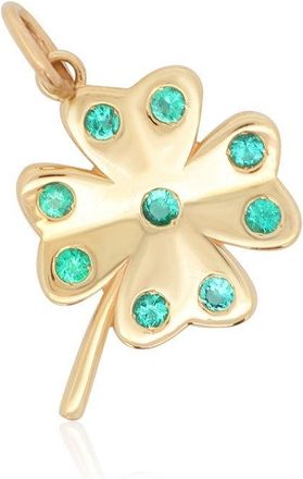 The Lovery Emerald Four Leaf Clover Charm
