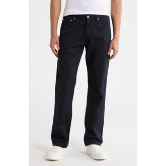 Citizens Of Humanity Elijah Relaxed Straight Stretch Cotton & Linen Pants in Navy at Nordstrom, Size 40 X 32