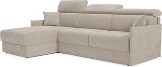 Divani.Store Sof&aacute; esquinero convertible impermeable 252 cm izquierdo tortora