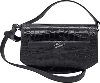 Karl Lagerfeld Cross Body Bags, female, Black, Size: ONE SIZE K/Studio Crossbody Croc