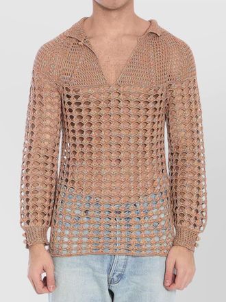 Valentino Garavani buttoned collar knit shirt