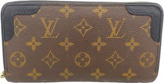 Louis Vuitton Black Brown Long Wallet (Bi-Fold) (Pre-Owned)
