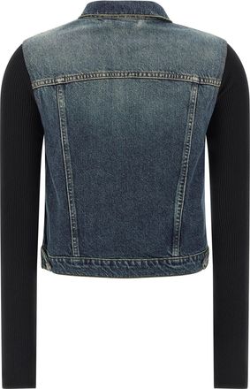 Coperni Hybrid Rib Denim Jacket - Blue